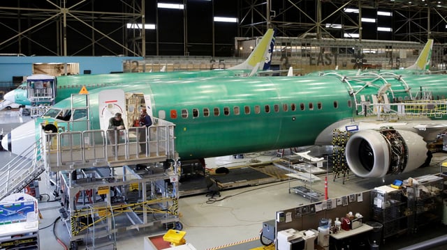Boeing's new 737 MAX-9 is pictured under construction at their production facility in Renton, Washington, U.S., February 13, 2017. Picture taken February 13, 2017. REUTERS/Jason Redmond