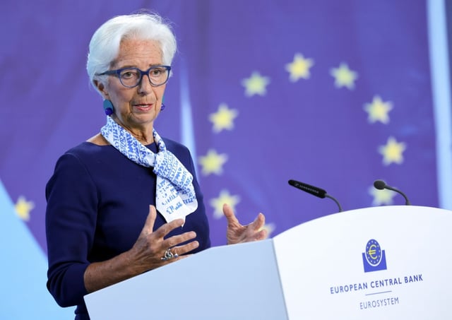 European Central Bank President Christine Lagarde warned that new shocks could lie ahead