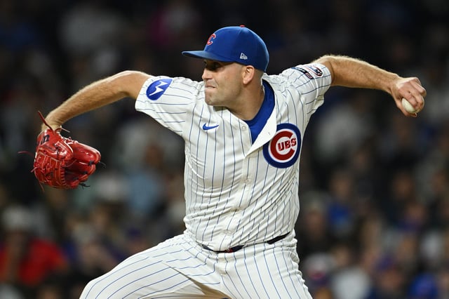 CHICAGO, ILLINOIS – SEPTEMBER 24: Matthew Boyd #16 of the Chicago Cubs pitches against the New York Mets during the first inning at Wrigley Field on September 24, 2025 in Chicago, Illinois. (Photo by Daniel Bartel/Getty Images)