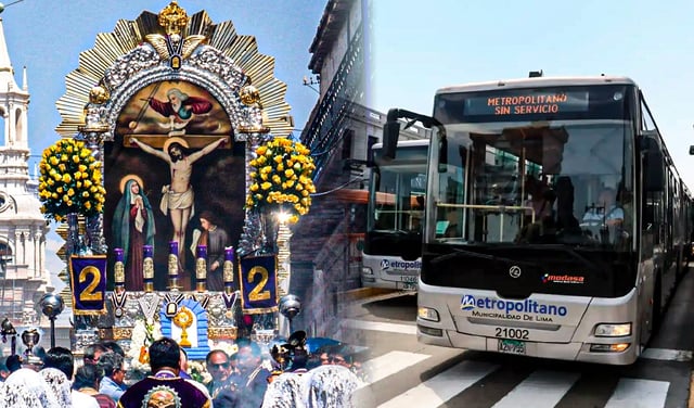 Recorrido del Señor de los Milagros este 4 de octubre: Metropolitano, Corredor Morado y Corredor azul realizarán desvíos, según ATU