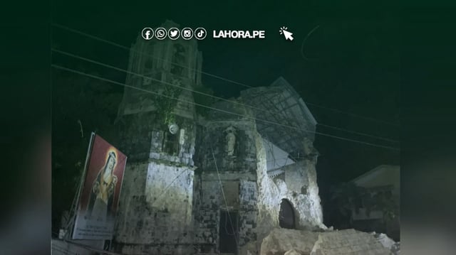 Terremoto en Filipinas de magnitud 6.9: fachada de la iglesia de Santa Rosa de Lima en Cebú sufrió graves daños