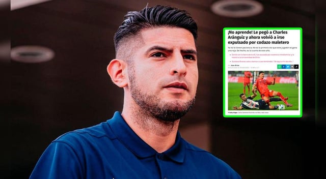 Prensa chilena le 'pega' a Carlos Zambrano tras su nueva expulsión: "Se manda este tipo de pavadas"