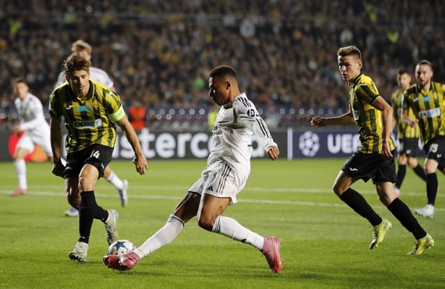 Soccer Football - UEFA Champions League - Kairat v Real Madrid - Central Stadium, Almaty, Kazakhstan - September 30, 2025 Real Madrid's Kylian Mbappe in action REUTERS/Pavel Mikheyev