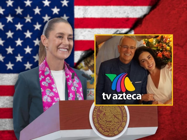 Sheinbaum arremete contra Salinas Pliego por ir a Fox News como “víctima” pese a tener la televisora TV Azteca en México. | Crédito: Presidencia/X @RicardoBSalinas