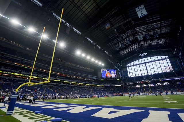 Sep 14, 2025; Indianapolis, Indiana, USA; General View of the stadium before the game between the Denver Broncos and the Indianapolis Colts at Lucas Oil Stadium. Mandatory Credit: Grace Hollars-USA TODAY Network via Imagn Images/ File Photo