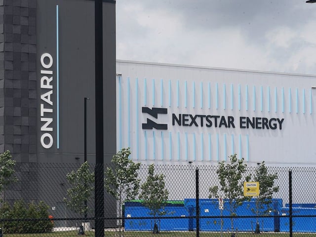 The NextStar Energy battery plant in Windsor is shown on Monday, June 30, 2025.
