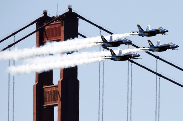 San Francisco Fleet Week — best known for its waterfront air show headlined by the Navy’s Blue Angels — will move forward next month, even if a potential federal government shutdown sidelines the U.S. military.