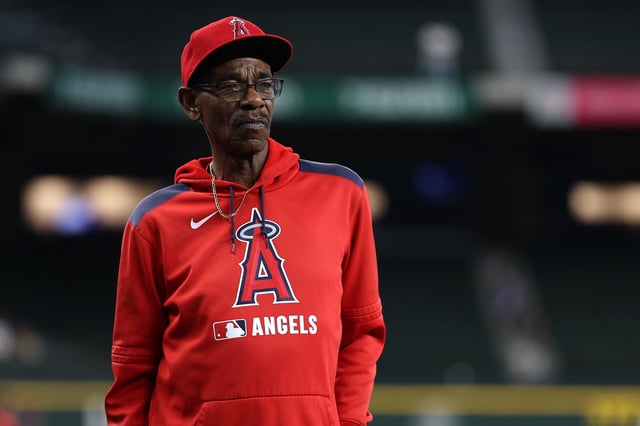 ARLINGTON, TEXAS - AUGUST 27: Manager Ron Washington #37 of the Los Angeles Angels looks on prior to the game against the Texas Rangers at Globe Life Field on August 27, 2025 in Arlington, Texas. (Photo by Sam Hodde/Getty Images)