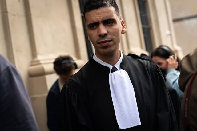 Mourad Battikh, avocat d'une partie de la famille de Delphine Jubillar, à la cour d'assises du Tarn, à Albi, le 22 septembre 2025. 