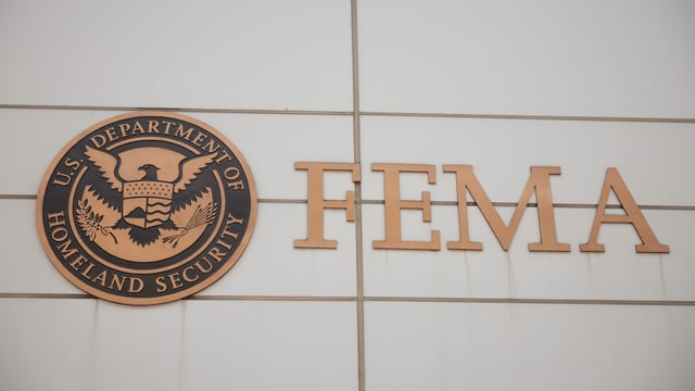 WASHINGTON, DC – MAY 15: The Federal Emergency Management Agency (FEMA) building is seen on May 15, 2025 in Washington, DC. According to an internal agency review obtained by CNN, FEMA “is not ready” for hurricane season which begins on June 1.  (Photo by Kayla Bartkowski/Getty Images)
