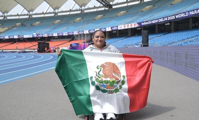 Gloria Zarza cosecha oro en Mundial de Paraatletismo Nueva Delhi 2025