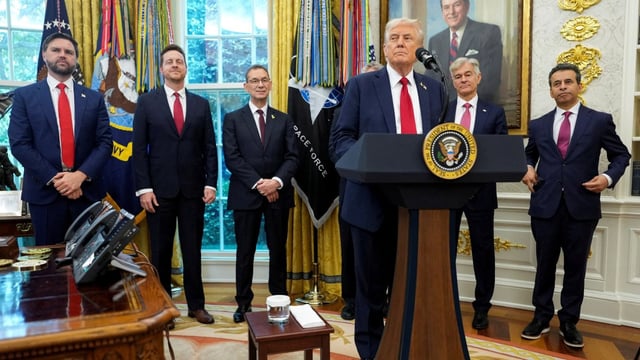 President Trump in the Oval Office on Tuesday