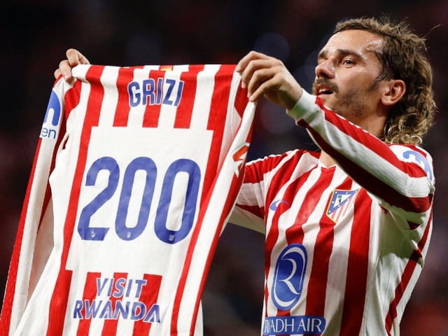 Antoine Griezmann llegó a 200 goles con el Atlético de Madrid (Reuters)