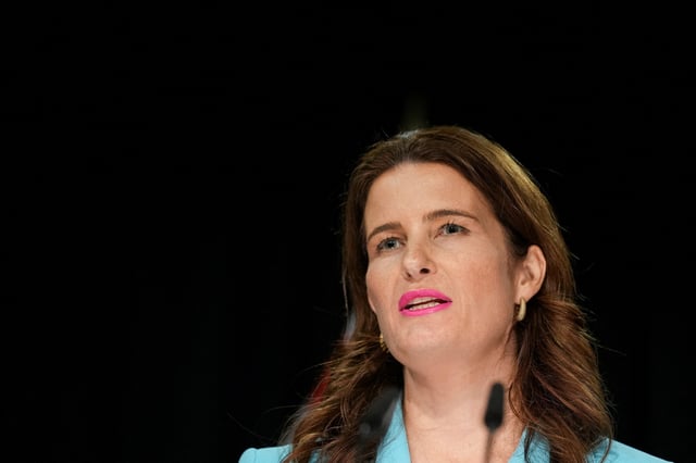 Nicola Willis, New Zealand's Finance minister, speaks during an announcement at the parliament, in Wellington, New Zealand, September 24, 2025. REUTERS/Marty Melville/File Photo