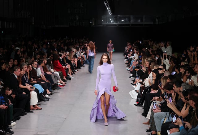 A model presents a creation by designer Stella McCartney as part of her Spring/Summer 2026 Women's ready-to-wear collection show during Paris Fashion Week in Paris, France, September 30, 2025. REUTERS/Gonzalo Fuentes