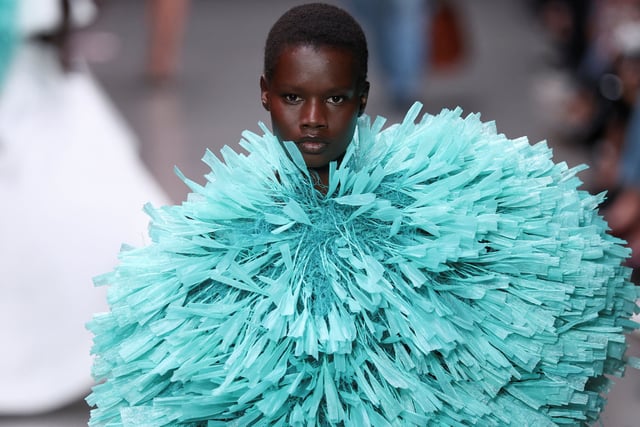 A model presents a creation by designer Stella McCartney as part of her Spring/Summer 2026 Women's ready-to-wear collection show during Paris Fashion Week in Paris, France, September 30, 2025. REUTERS/Gonzalo Fuentes