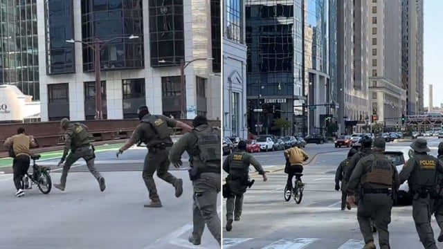 Un video se convierte en viral al reflejar una inusual situación en el centro de Chicago donde un repartidor logra evadir y escapar de agentes del Servicio de Inmigración y Control de Aduanas.