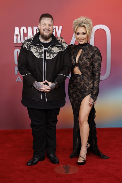 Jelly Roll and Bunnie at the 60th Academy of Country Music Awards on May 8, 2025 in Frisco, Texas.