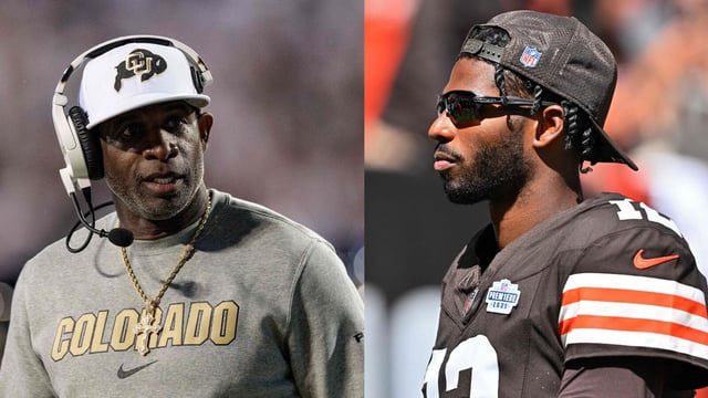 Deion Sanders and Shedeur Sanders. 
