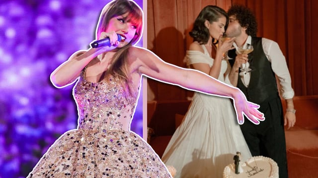 Taylor Swift emocionó a todos con un discurso especial en la boda de Selena Gomez y Benny Blanco. / Foto: Especial