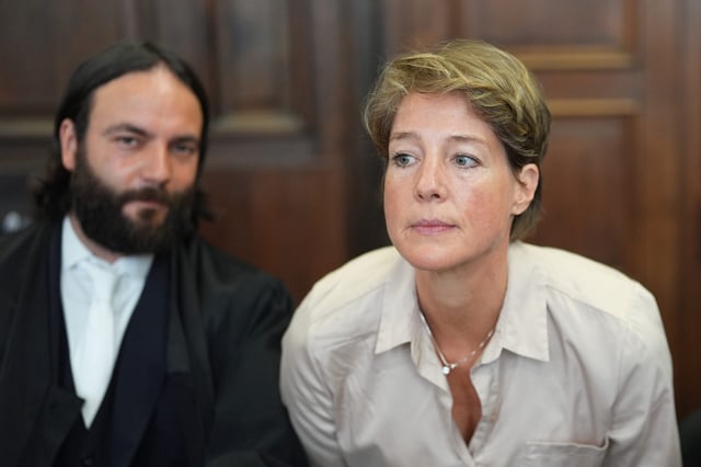 Christina Block mit ihrem Anwalt Ingo Bott am 2.9.2025.