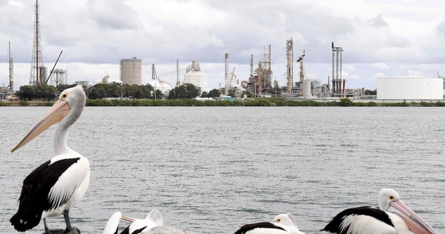 Industrial units along the port in Newcastle, a coal-exporting port in Australia. Australia exports many products to the UAE, including alumina, coal and steel. AFP