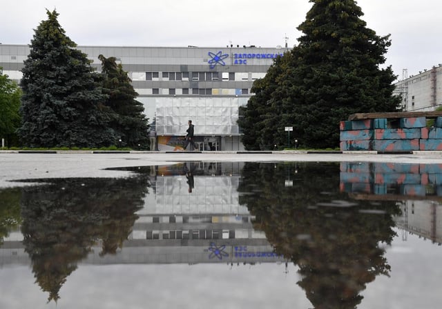Une vue de la centrale nucléaire de Zaporijjia, sous contrôle russe, dans le sud de l’Ukraine, le 14 juin 2023.