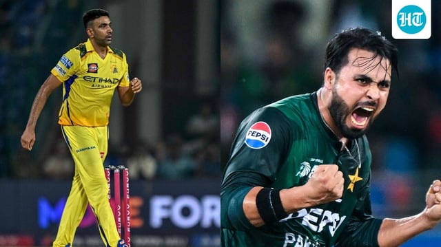 Ravichandran Ashwin and Faheem Ashraf in the ILT20 auction