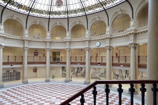 Interior del Palacio de las Comunicaciones.