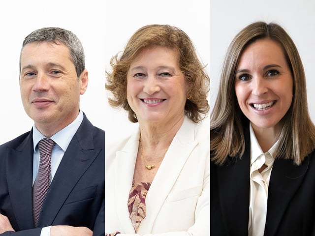 Los directivos de Consum Ricardo Marí, Lourdes Brugera y Silvia Lázaro.