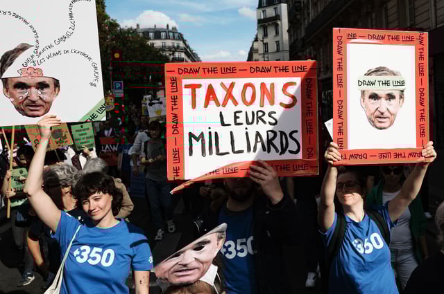 Lors de la marche «Climat, justice, libertés», à Paris le 28 septembre 2025.