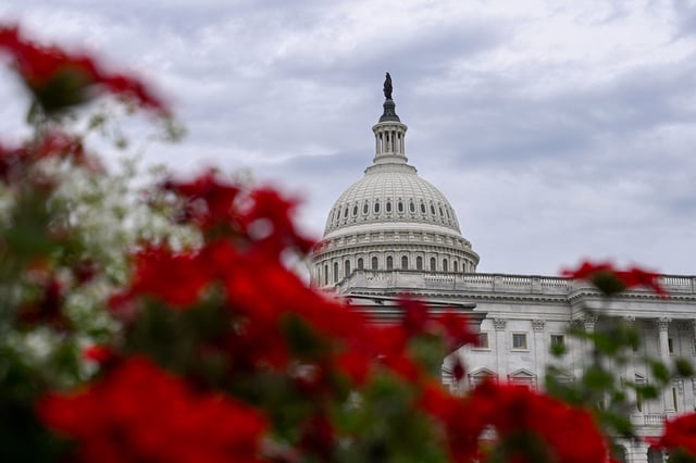 The US Capitol building is pictured in Washington, DC, on September 30, 2025. The United States government was barreling towards its first shutdown in six years Tuesday, with funding expiring at midnight barring a breakthrough on deadlocked negotiations between Democrats and Republicans. (Photo by Alex WROBLEWSKI / AFP) (Photo by ALEX WROBLEWSKI/AFP via Getty Images)          