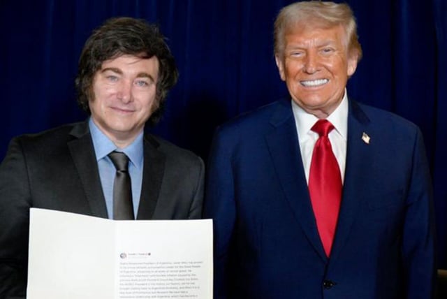 Javier Milei y Donald Trump, en Nueva York.