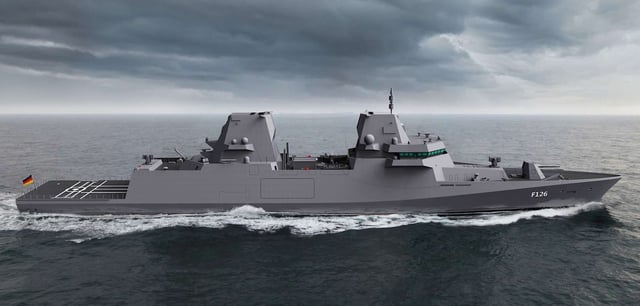 So soll die Fregatte F126 einmal aussehen, wenn das Marineschiff denn gebaut wird