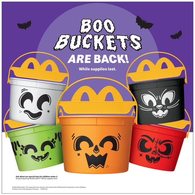 McDonald's "Boo Buckets" will return on Tuesday, Oct. 21.