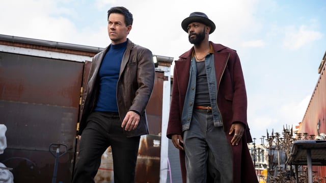 LaKeith Stanfield and Mark Wahlberg in Play Dirty.
