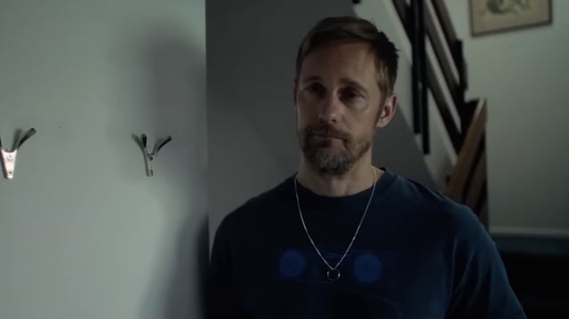 Alexander Skarsgård in Pillion. (A24)