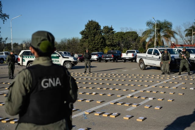 La droga secuestrada. (Gendarmería)