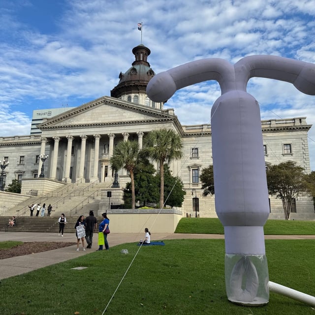 Today groups are gathering to protest the Unborn Child Protection Act, also known as Senate Bill 323. This bill would usher in a near-total abortion ban for the state that would criminalize an abortion, or aiding an abortion, as a Felony. (WCIV){ }