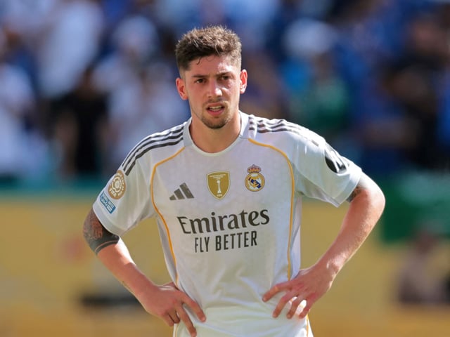 Soccer Football - FIFA Club World Cup - Group H - Real Madrid v Al Hilal - Hard Rock Stadium, Miami Gardens, Florida, U.S. - June 18, 2025 
Real Madrid's Federico Valverde reacts IMAGN IMAGES via Reuters/Sam Navarro