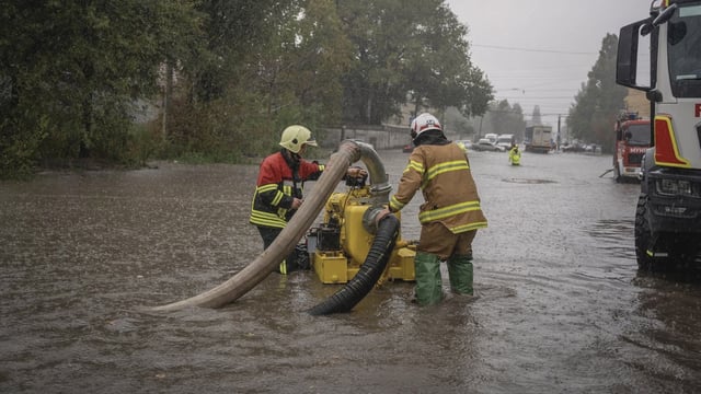 Flooding in Odesa, Ukraine on October 1, 2025. Credit: President Volodymyr Zelenskyy
