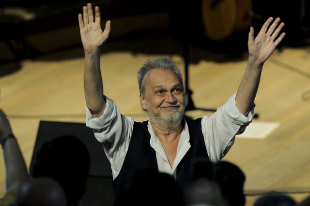 David Lebón hace unos años, durante la presentación de su disco "Herencia Lebón". (Télam/ Osvaldo Fanton)