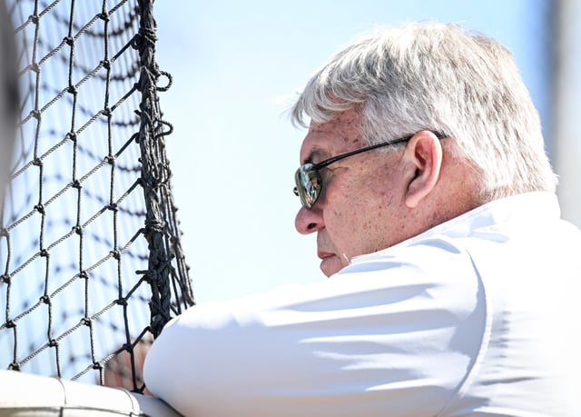 Colorado Rockies general manager Bill Schmidt watches the action during MLB Spring Training at Salt River Fields in Scottsdale, Arizona on Tuesday, Feb. 20, 2024. (Photo by AAron Ontiveroz/The Denver Post)