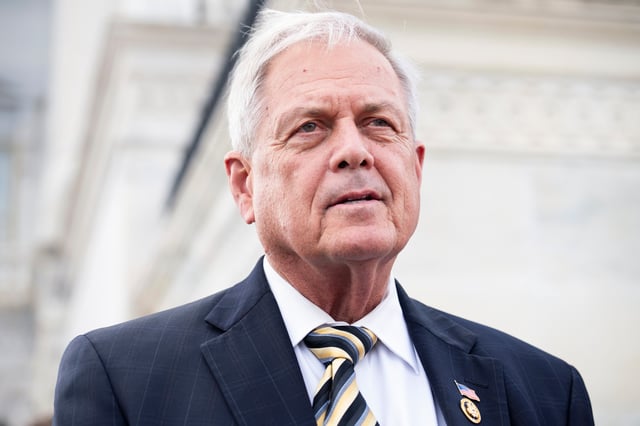 Rep. Ralph Norman, R-S.C., talks with reporters outside the U.S. Capitol after the last votes before August recess on Wednesday, July 23, 2025.