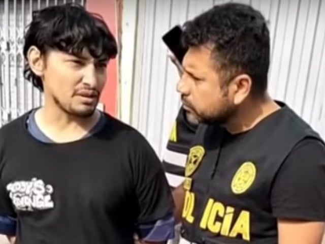 Matías Ozorio, cómplice de Pequeño J, al ser detenido. 