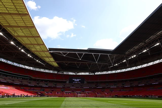 Soccer Football - FA Community Shield - Crystal Palace v Liverpool - Wembley Stadium, London, Britain - August 10, 2025 General view inside the stadium before the match Action Images via Reuters/Matthew Childs