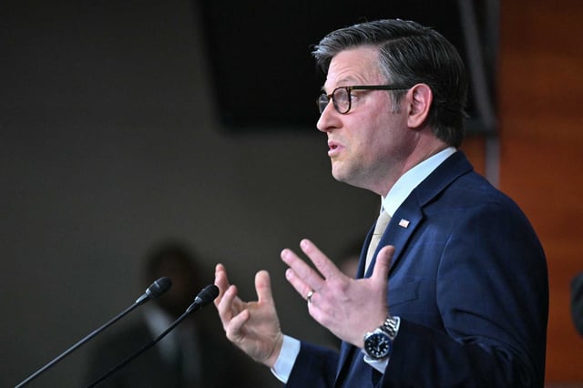 House Speaker Mike Johnson and other Republican leaders say the government shutdown will lead to extensive cuts in federal employment and programs that will harm Democratic constituencies.