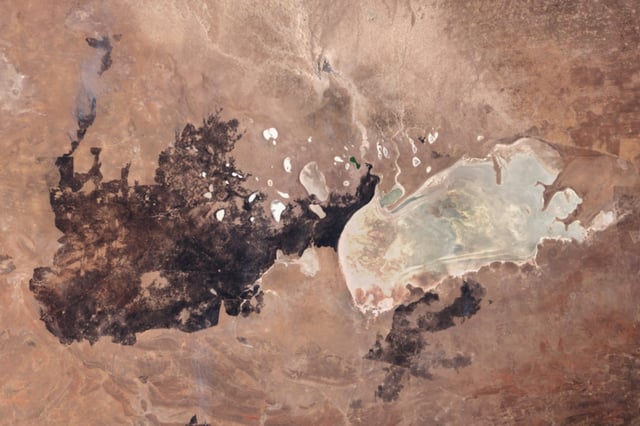 This handout satellite image taken and released by Copernicus Sentinel Data shows the extent of the damage to the park on September 28