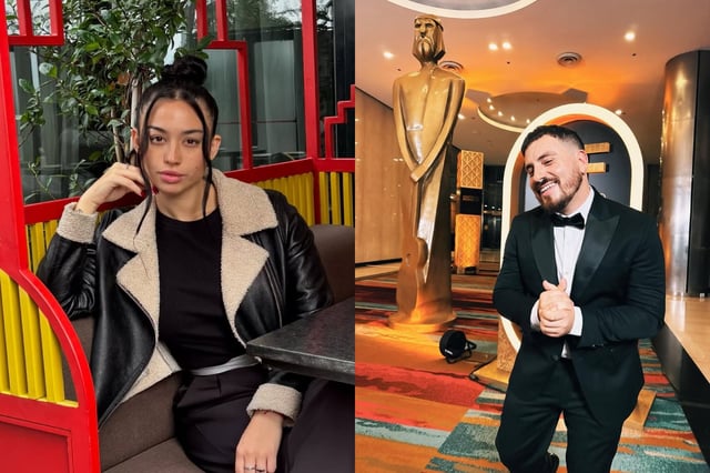 Juli Roque y Fede Bal pasaron la noche juntos en la fiesta de los Martín Fierro. (Instagram)