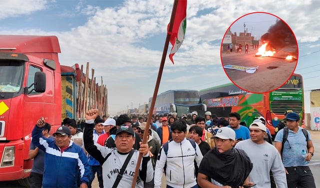 Pescadores bloquean la Panamericana Norte en segundo día de protesta en Lambayeque